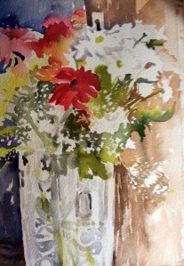 Winter Flowers in Crystal Vase 2015