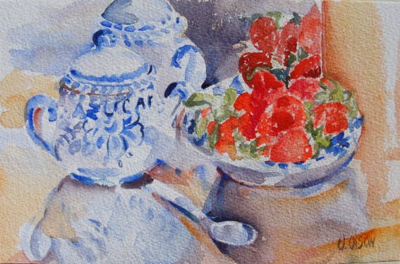 Strawberries and Talavera Sugar Bowl 2015