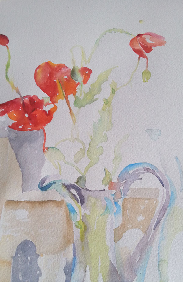 I don't forget about the background, that's just as important as the foreground. I also estimate where everything goes on the picture plane and try to get it in in one shot.