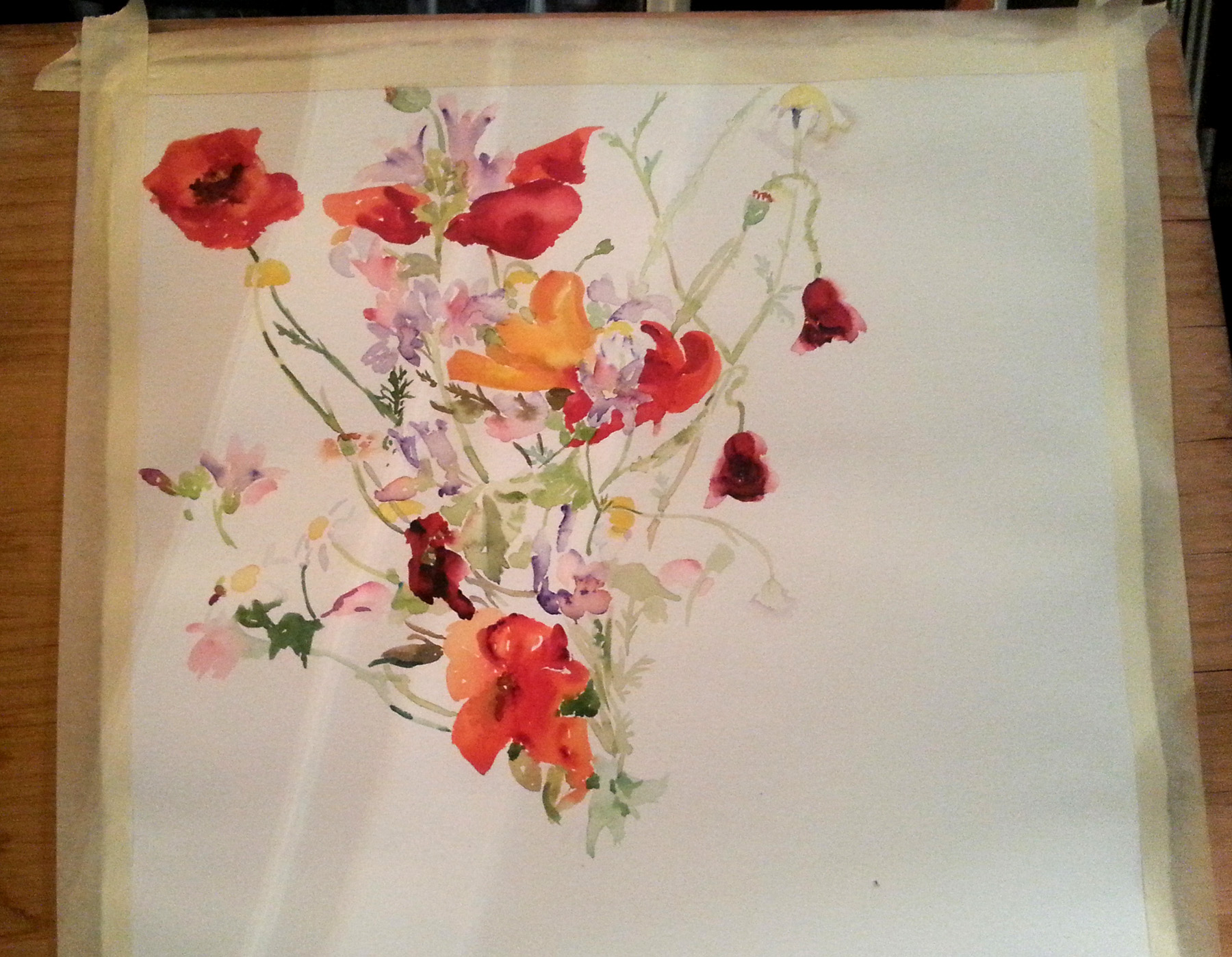 The watercolor making process