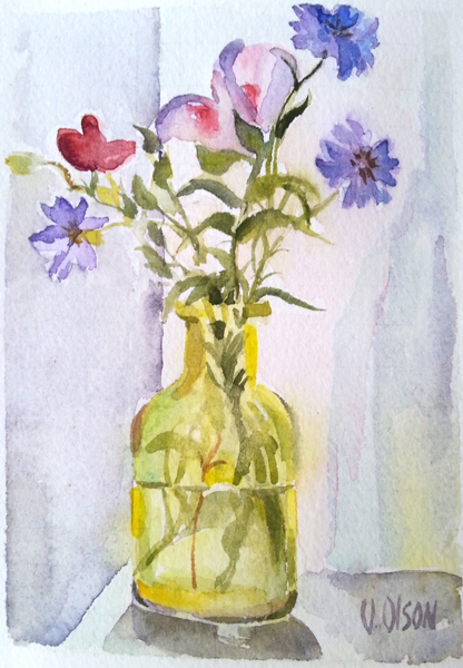 Chartreuse Bottle with California Wild Flowers 2016 B