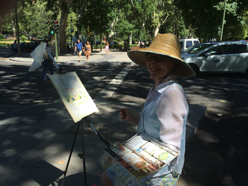 Painting in Ritz Parking Lot 2016