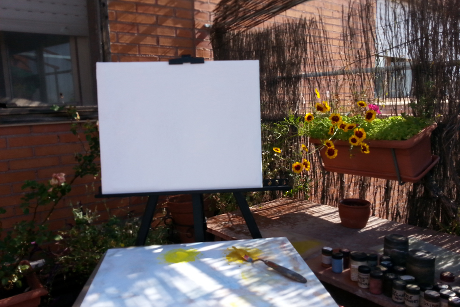 Painting outdoors