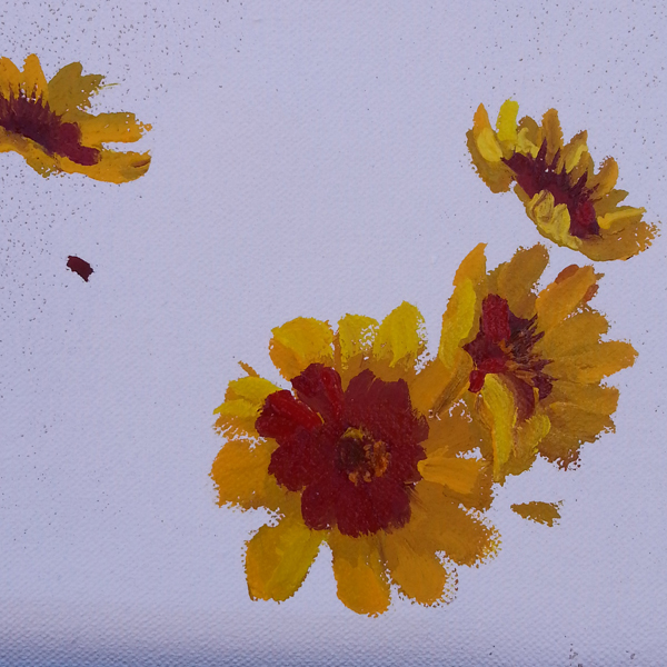 Sunny June Flowers in Process