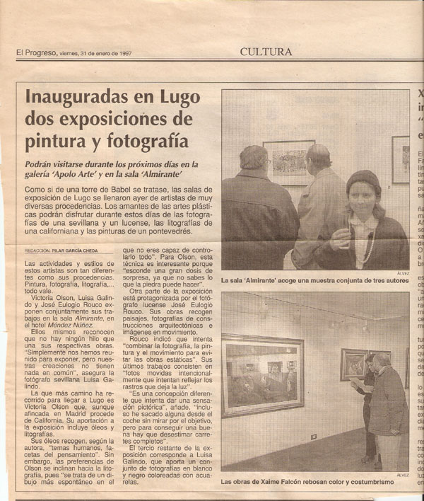 Newspaper Clipping of a Group Exhibition