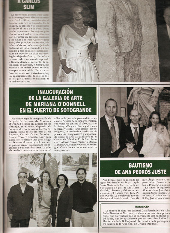 Picture of artists in Hello Magazine